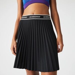 Lacoste Women's Short Black Pleated Skirt
